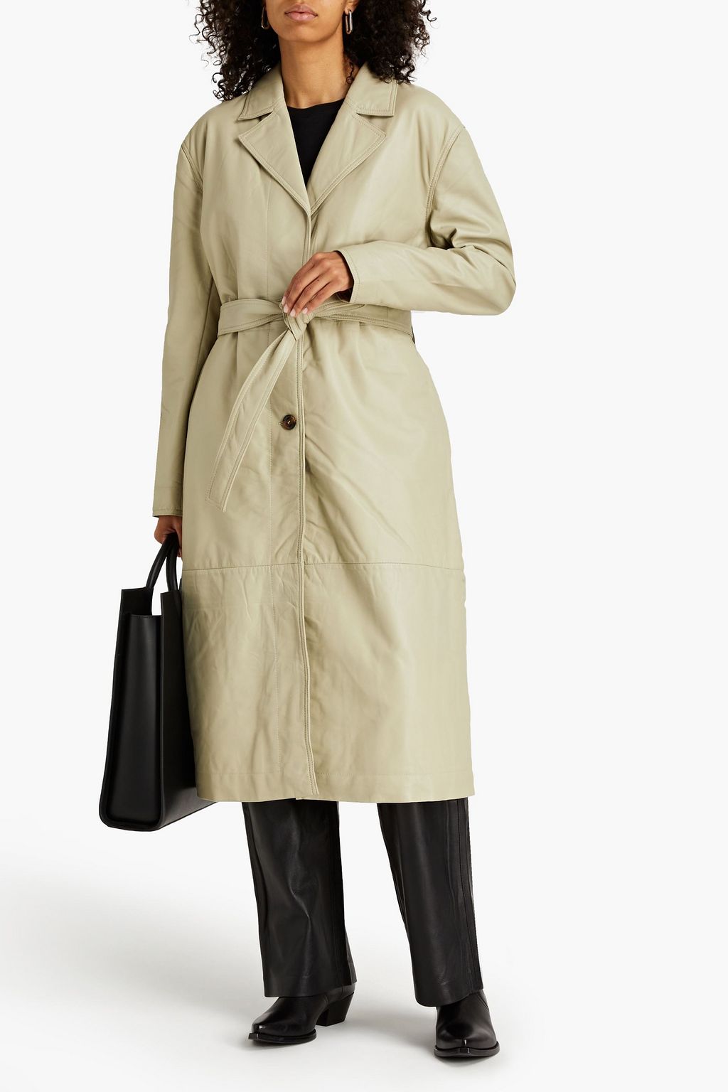 MUUBAA Lucy belted leather coat