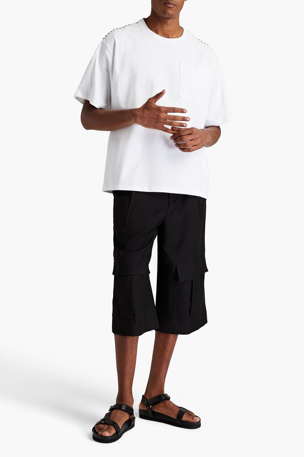 VALENTINO GARAVANI Rockstud cotton-jersey T-shirt