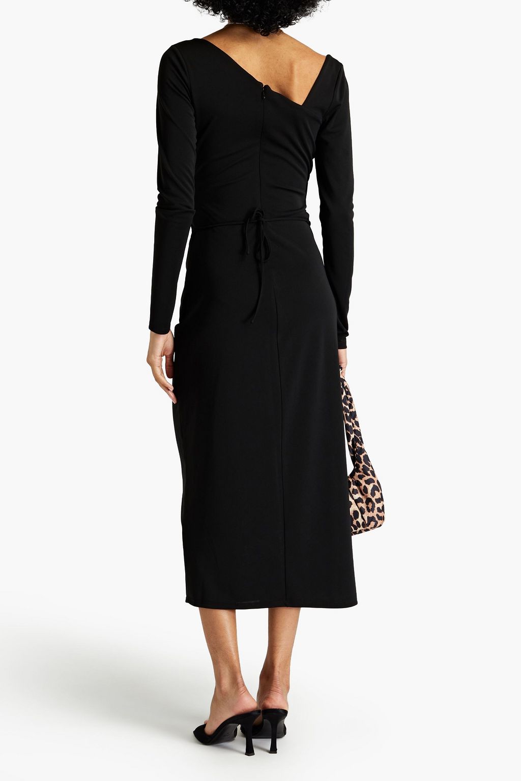 NICHOLAS Shayla ruched cutout stretch-jersey midi dress