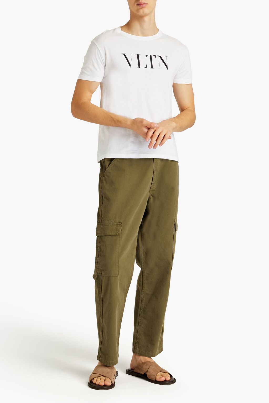 VALENTINO Printed cotton-jersey T-shirt