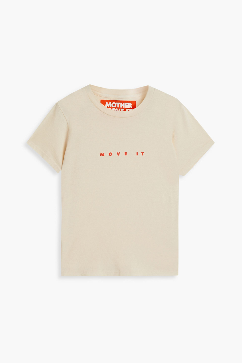 Mother Printed Cotton-jersey T-shirt In Neutrals