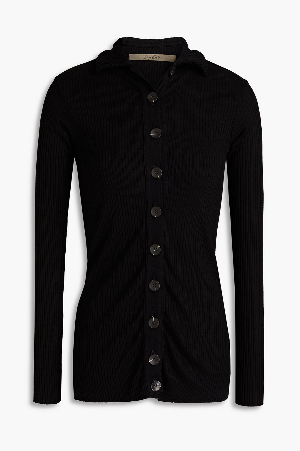 Ribbed jersey cardigan | ENZA COSTA 