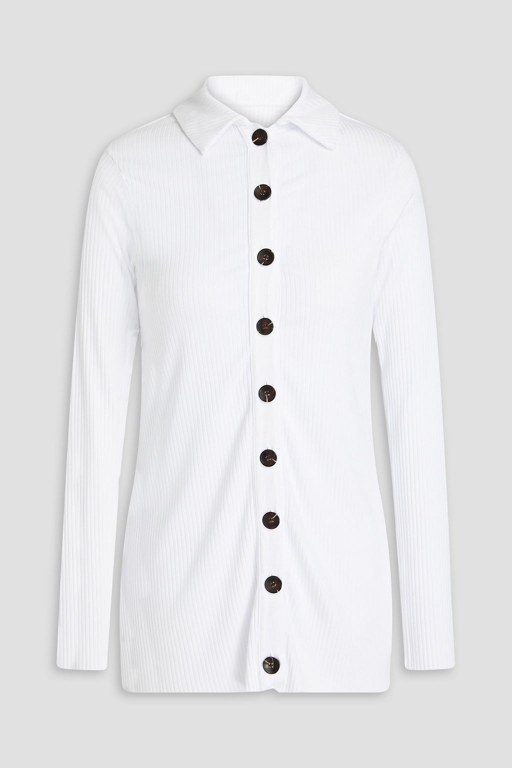 Ribbed jersey cardigan | ENZA COSTA 