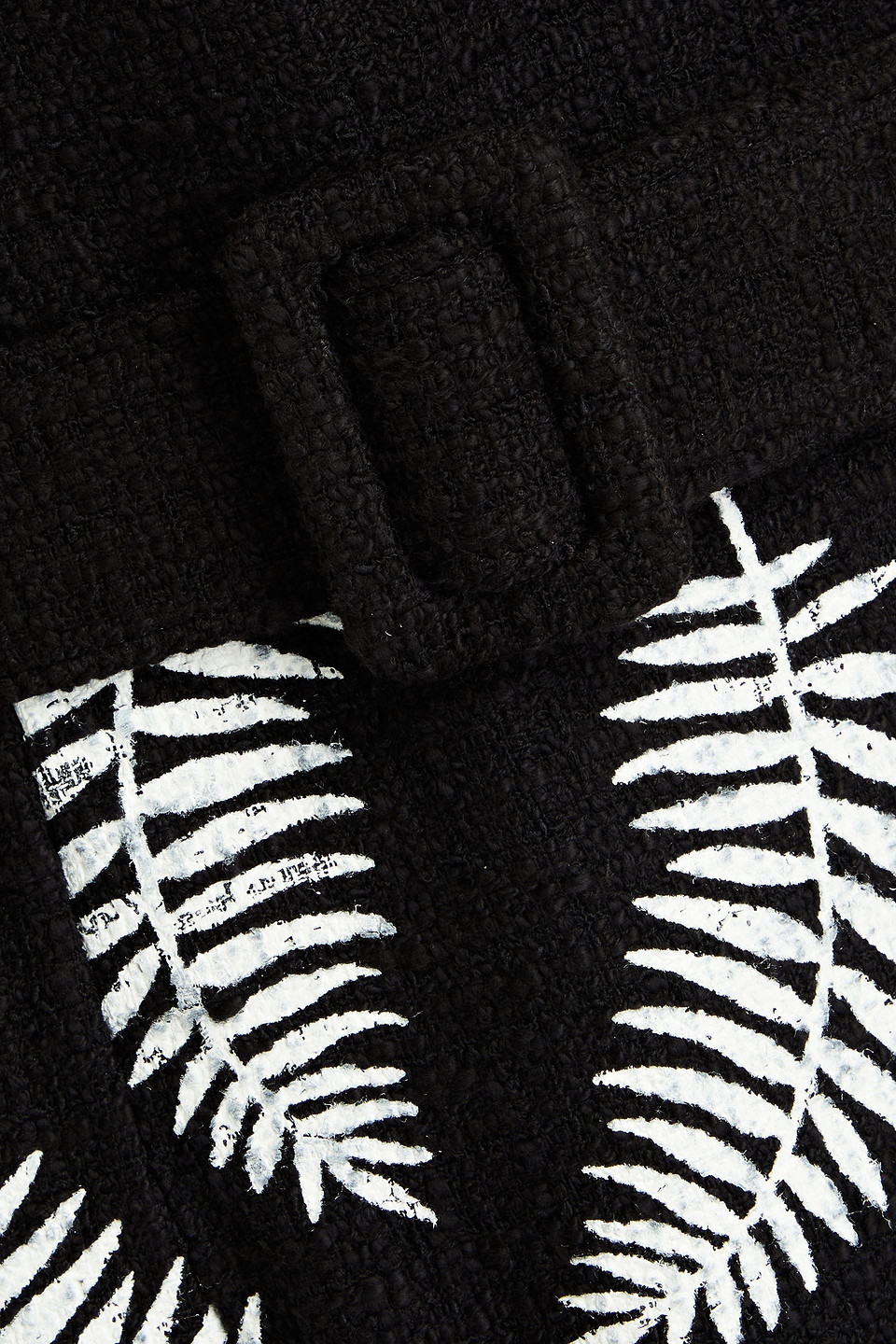 OSCAR DE LA RENTA PRINTED COTTON-BLEND BOUCLÉ-TWEED DRESS