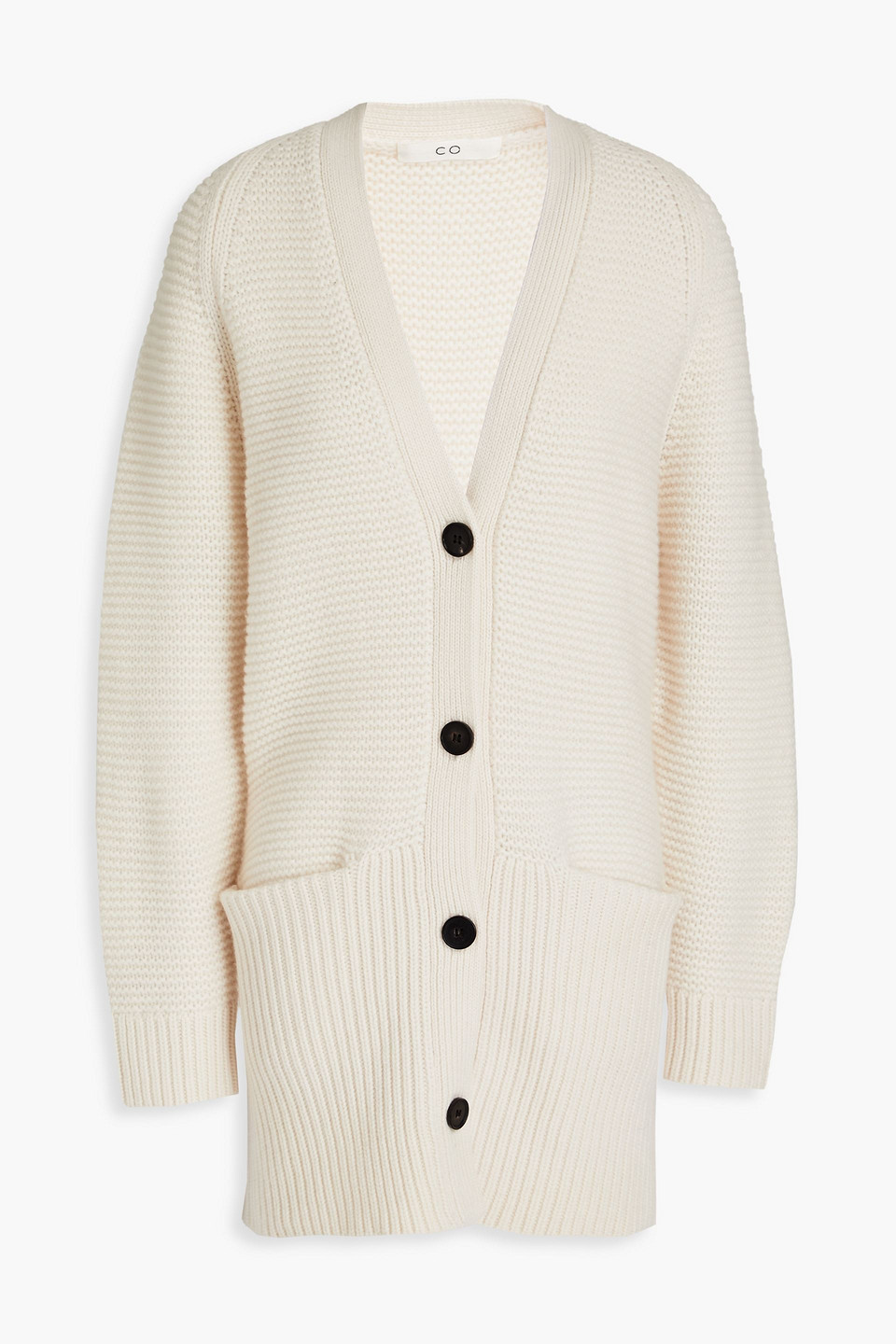 Co Wool And Cashmere-blend Cardigan In White