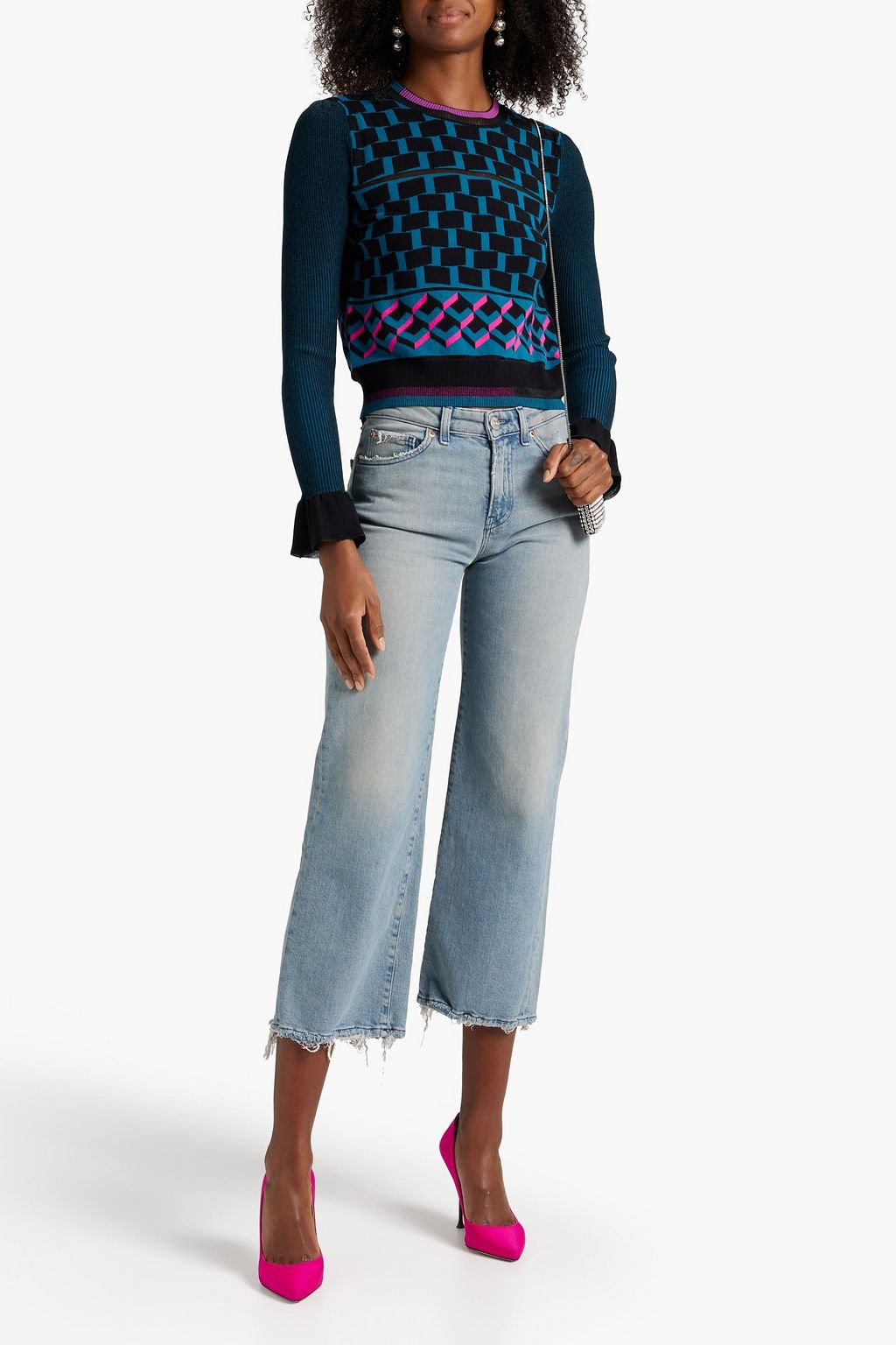 DIANE VON FURSTENBERG Eliza jacquard-knit sweater