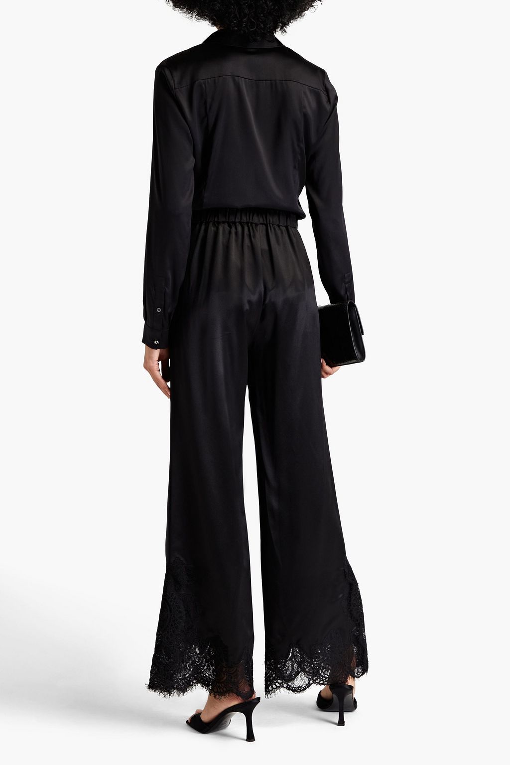 CO Lacetrimmed silksatin wideleg pants THE