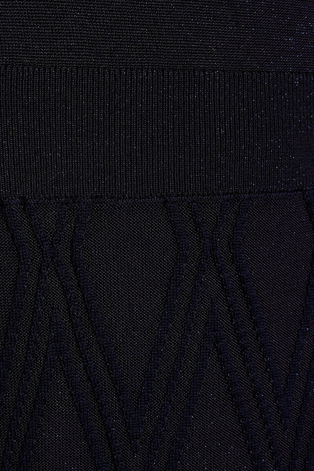 DIANE VON FURSTENBERG Yolanda metallic jacquard-knit midi wrap dress