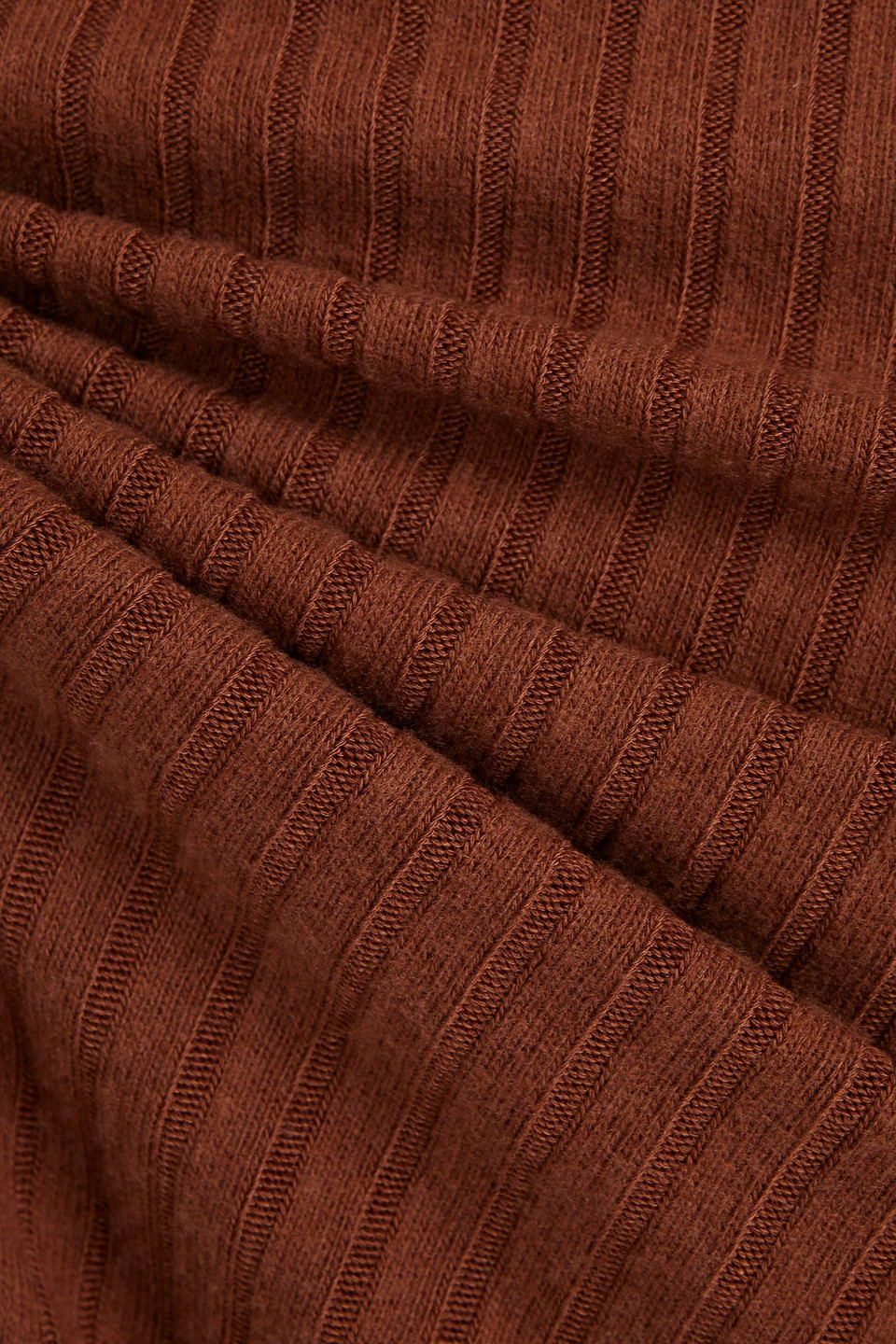 Enza Costa Ribbed-knit Midi Skirt In Brown