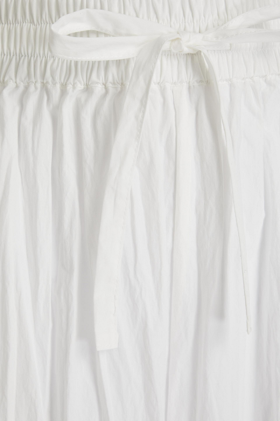 Shop Co Crinkled Tton-blend Poplin Skirt In White