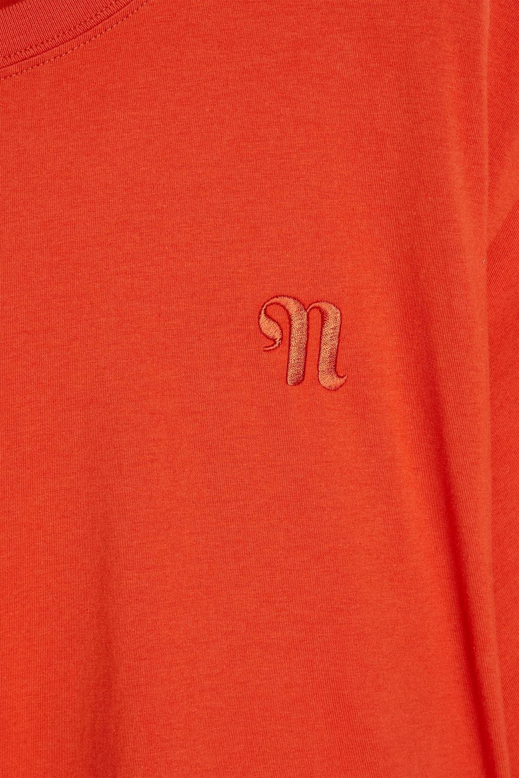 NANUSHKA Reece T-Shirt aus Biobaumwoll-Jersey mit Logostickerei