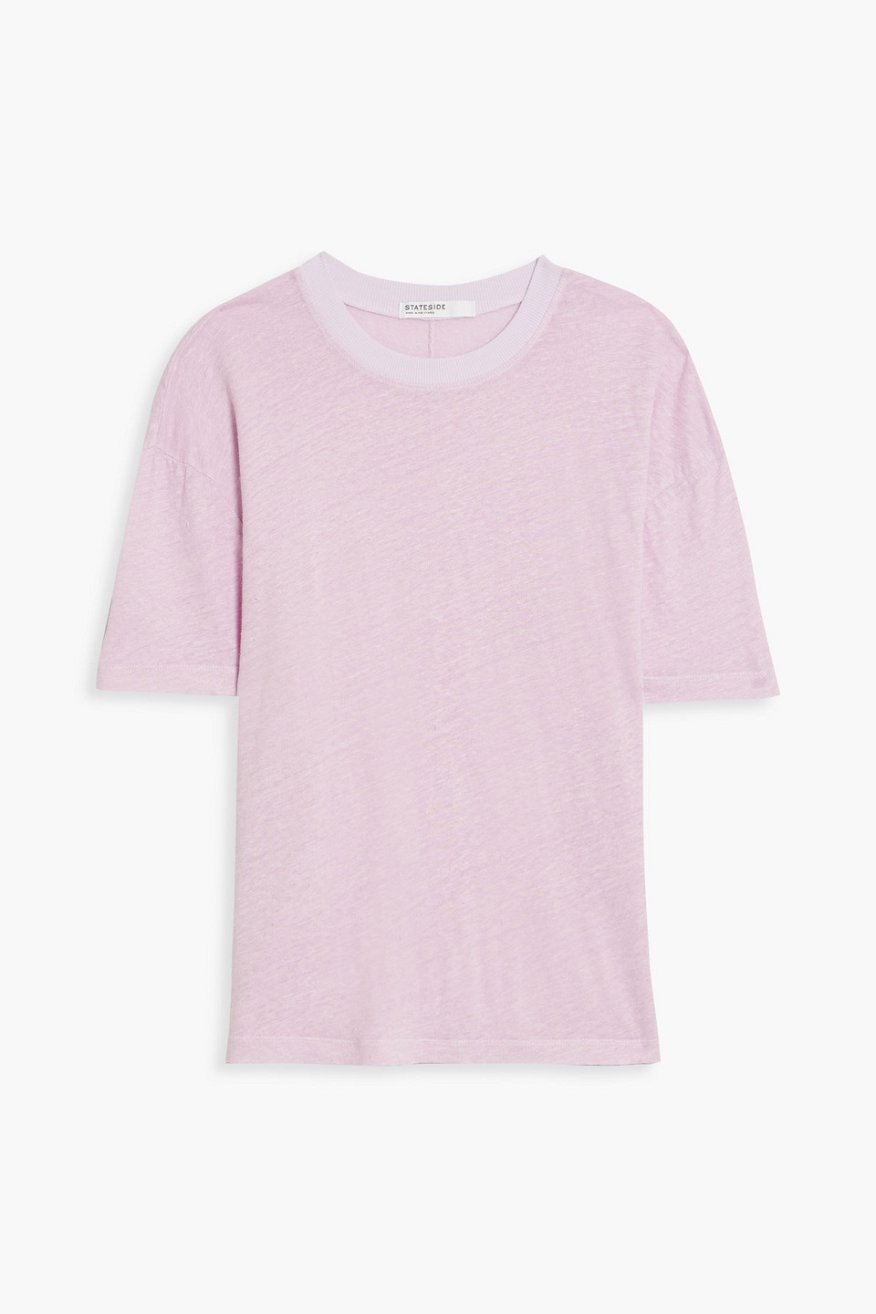 Stateside Slub Linen-jersey T-shirt In Baby Pink