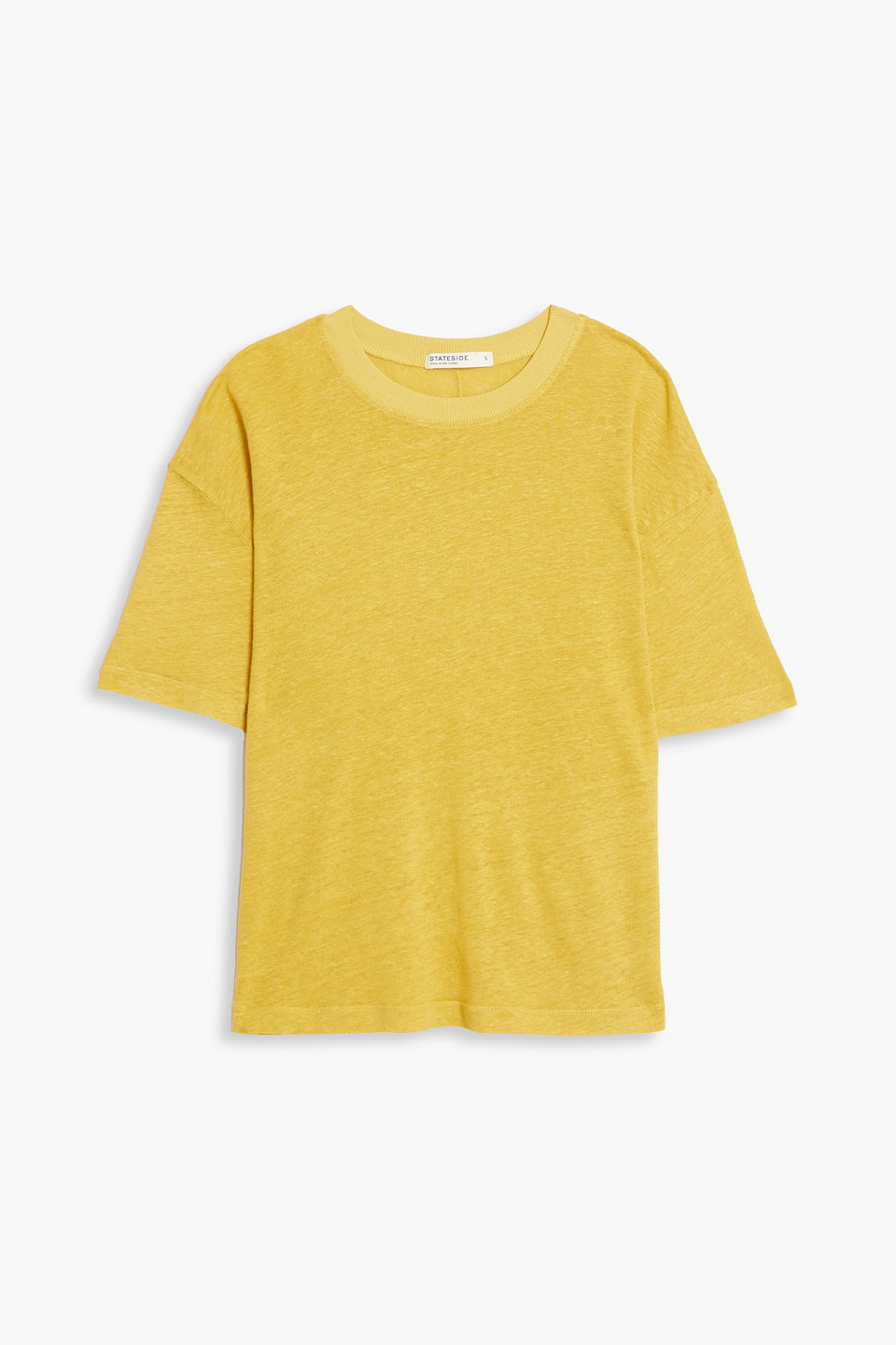 Stateside Slub Linen-jersey T-shirt In Yellow