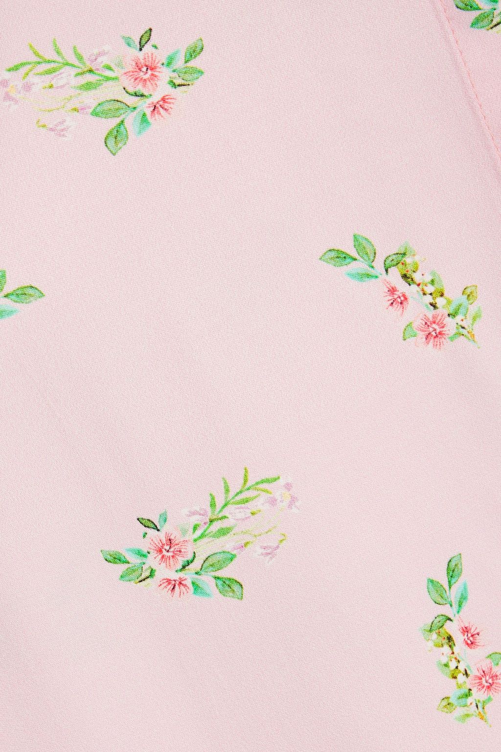 SLEEPER Floral-print satin pajama top