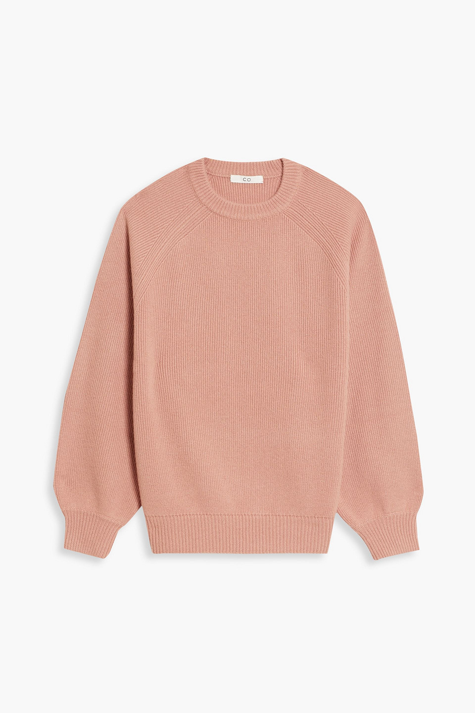 Co Ribbed Cashmere Sweater In Antique Rose