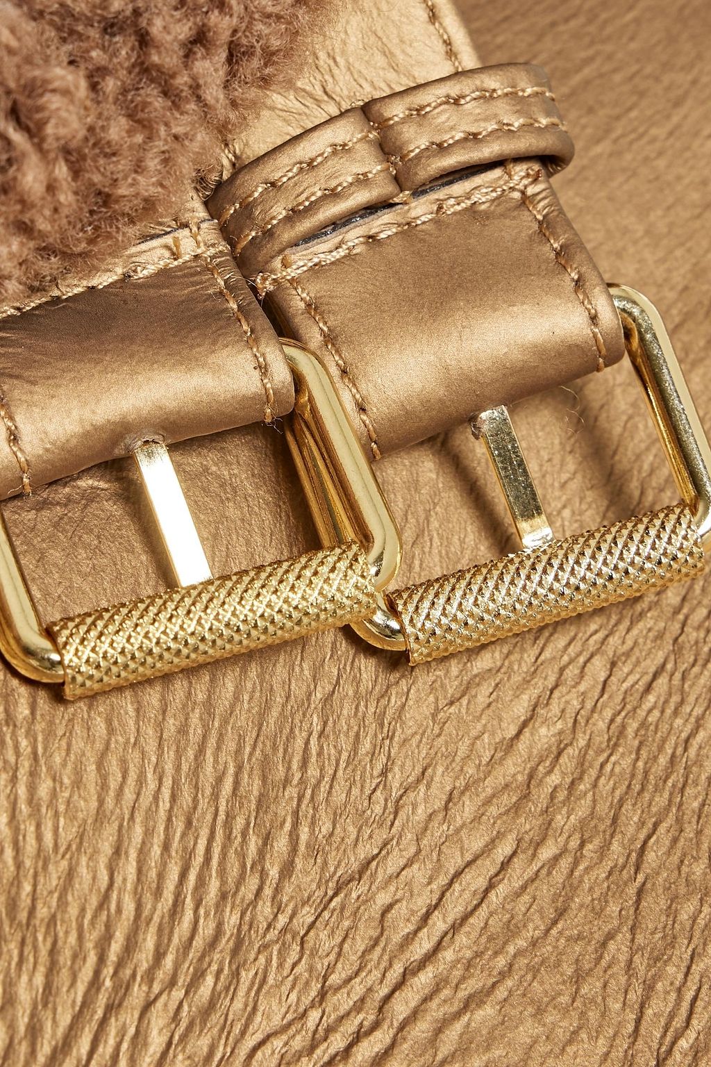 DOM GOOR Metallic shearling coat