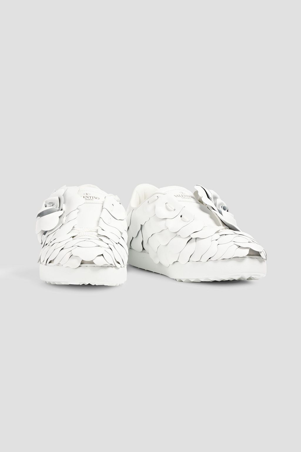 VALENTINO GARAVANI Atelier 03 Rose Edition floral-appliquéd leather sneakers