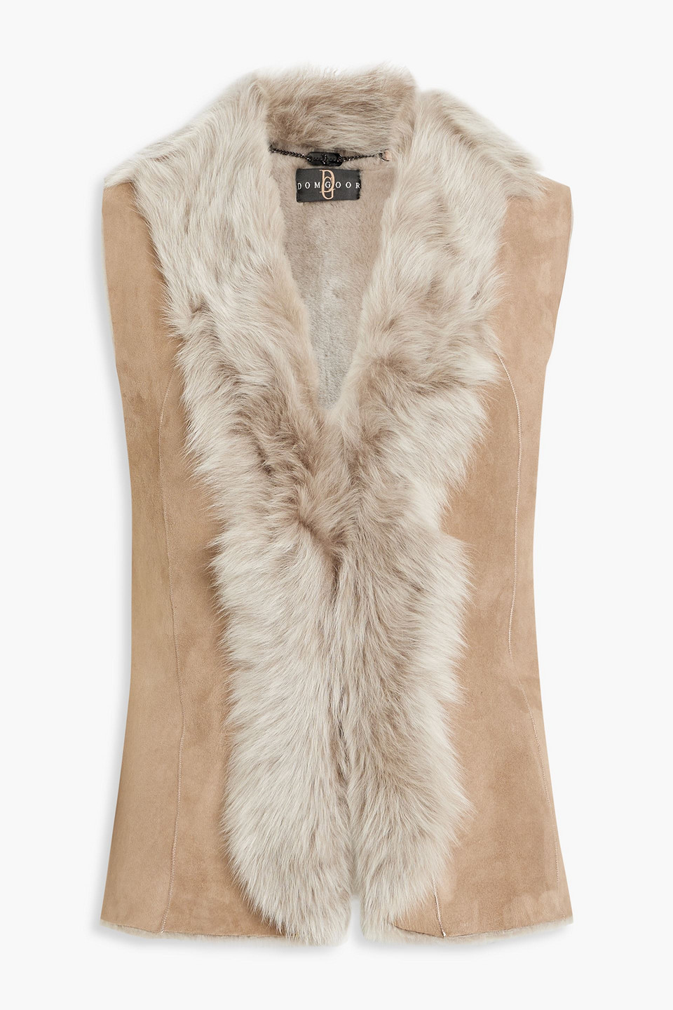 Dom Goor Shearling Vest In Sand