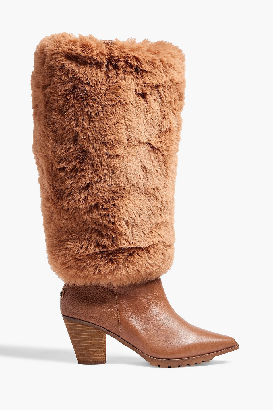 Australia Luxe Collective Lisbette Shearling And Leather Boots In Camel