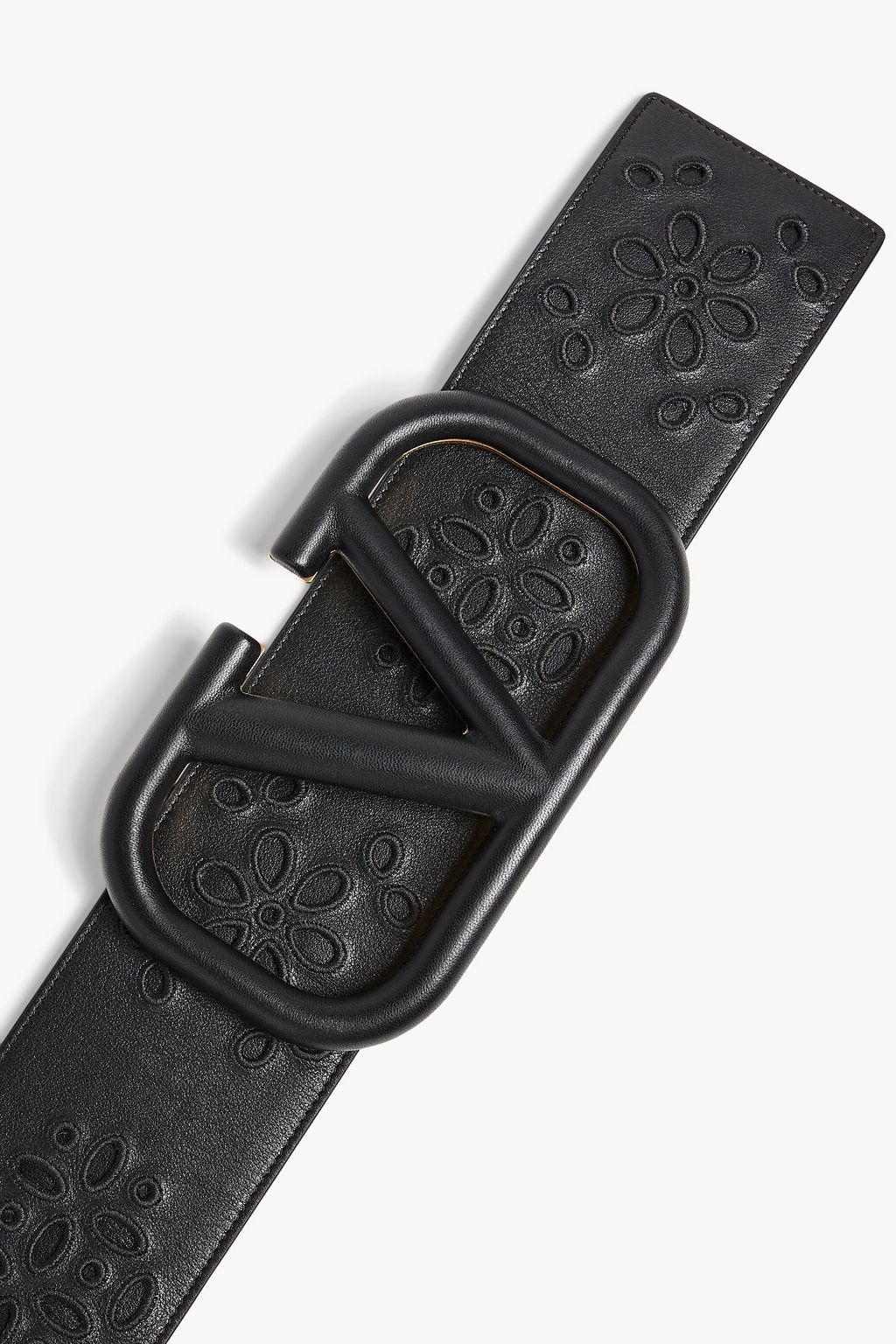 VALENTINO GARAVANI VLOGO embroidered leather belt