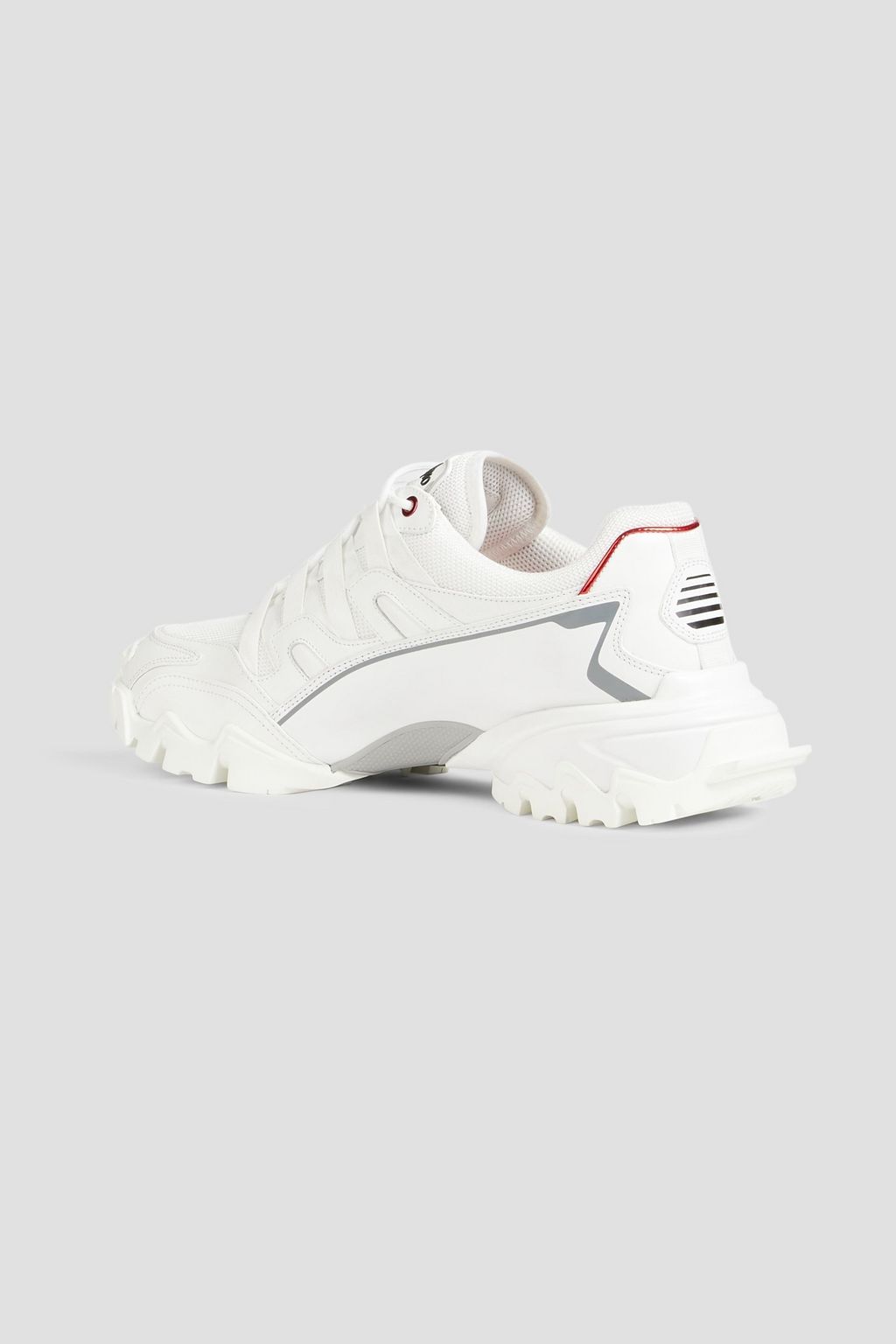 VALENTINO GARAVANI Bounce printed mesh and leather sneakers