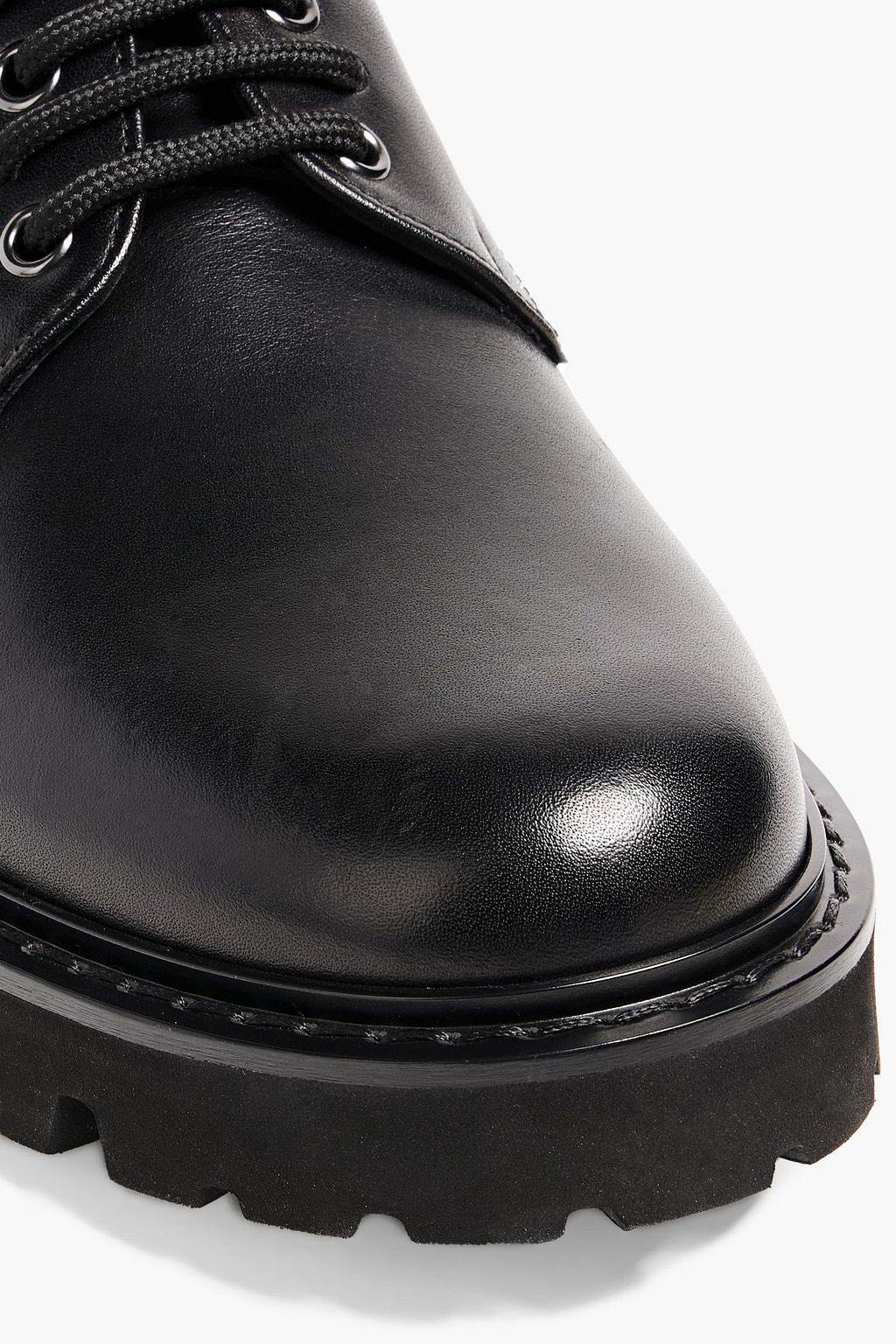 VALENTINO GARAVANI Logo-embossed leather brogues