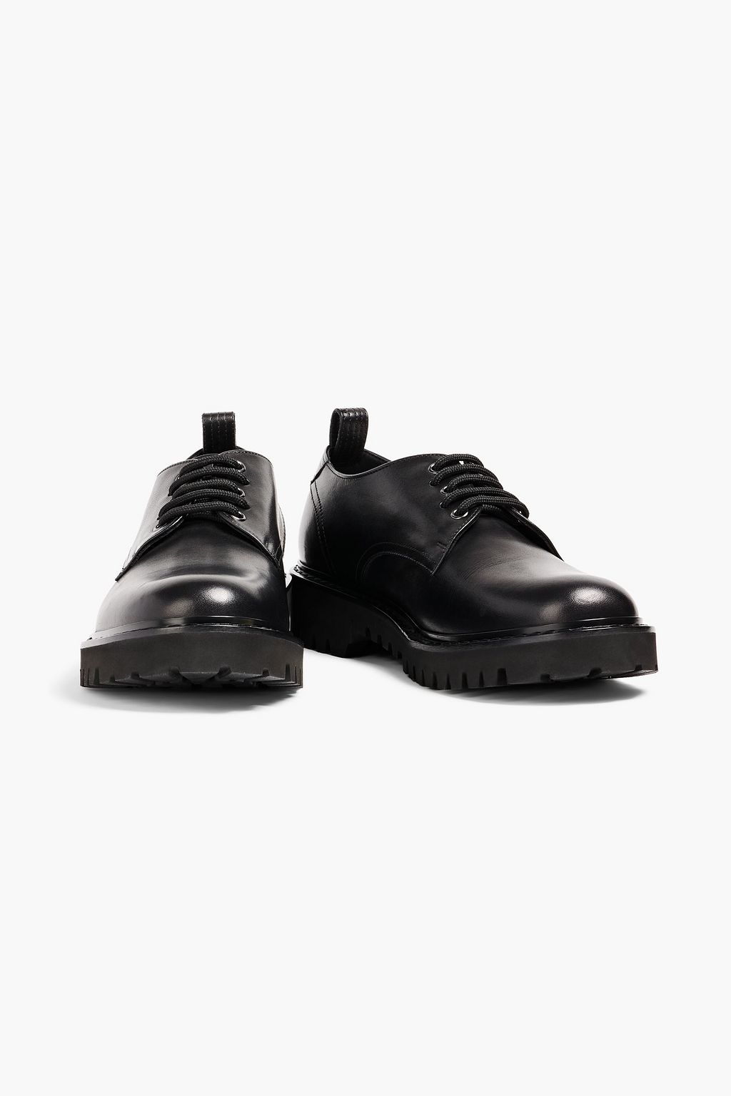 VALENTINO GARAVANI Logo-embossed leather brogues