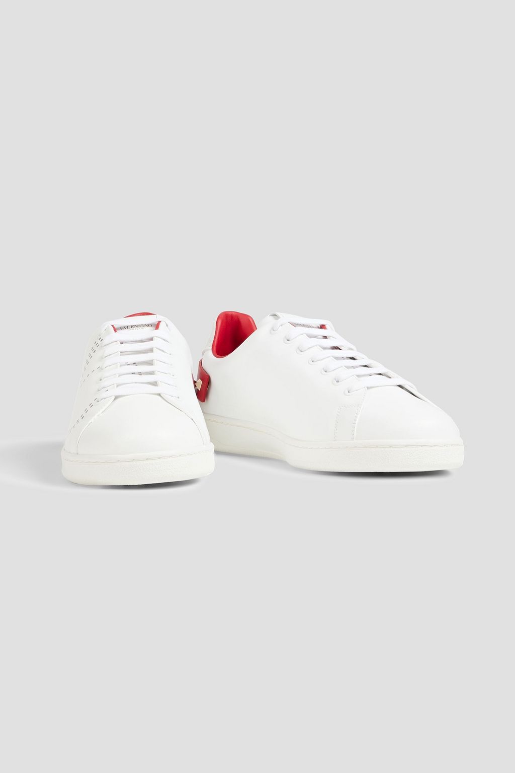 VALENTINO GARAVANI Backnet perforated leather sneakers