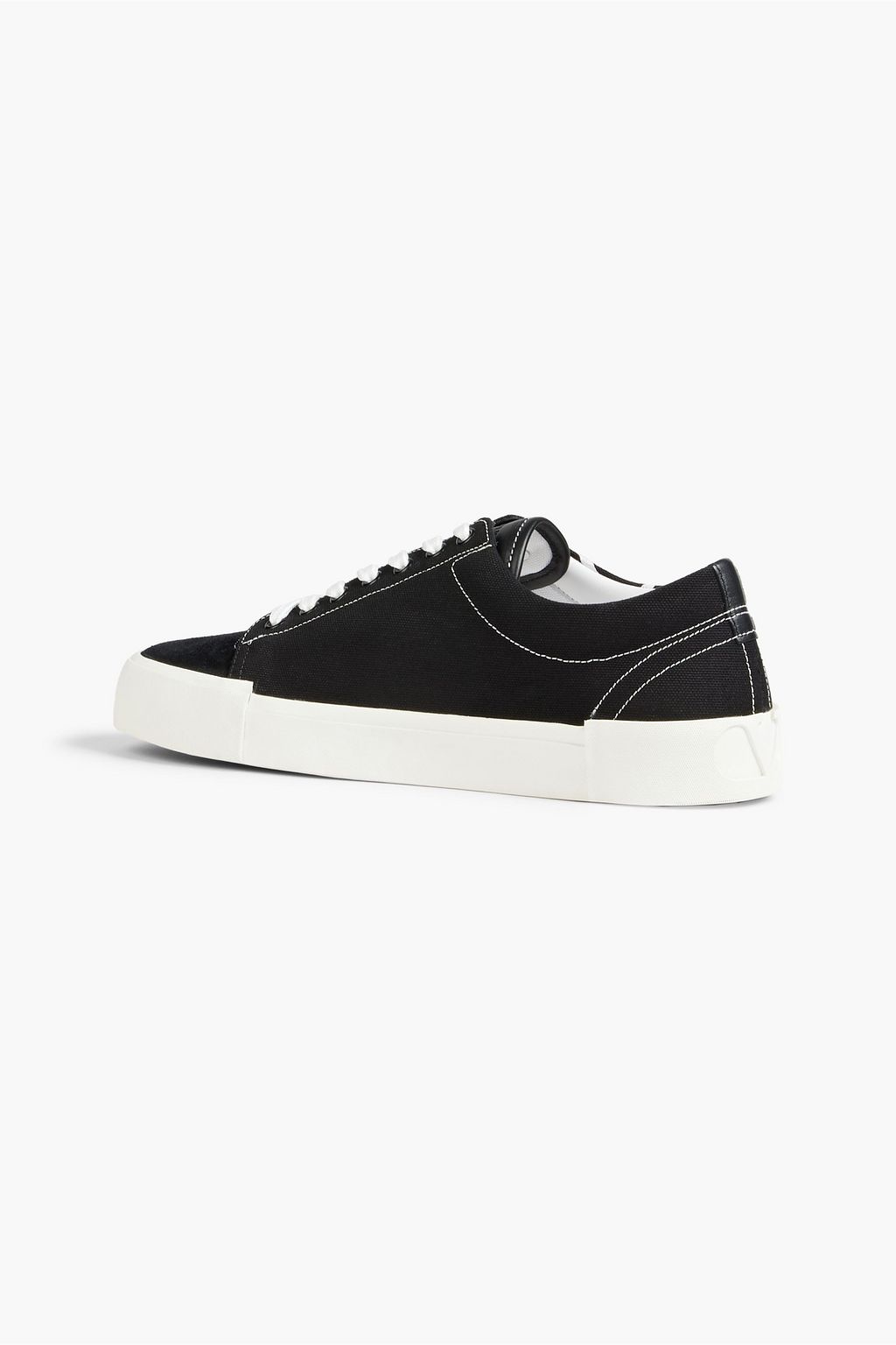 VALENTINO GARAVANI Sneakers aus Canvas mit Print und Velourslederbesatz