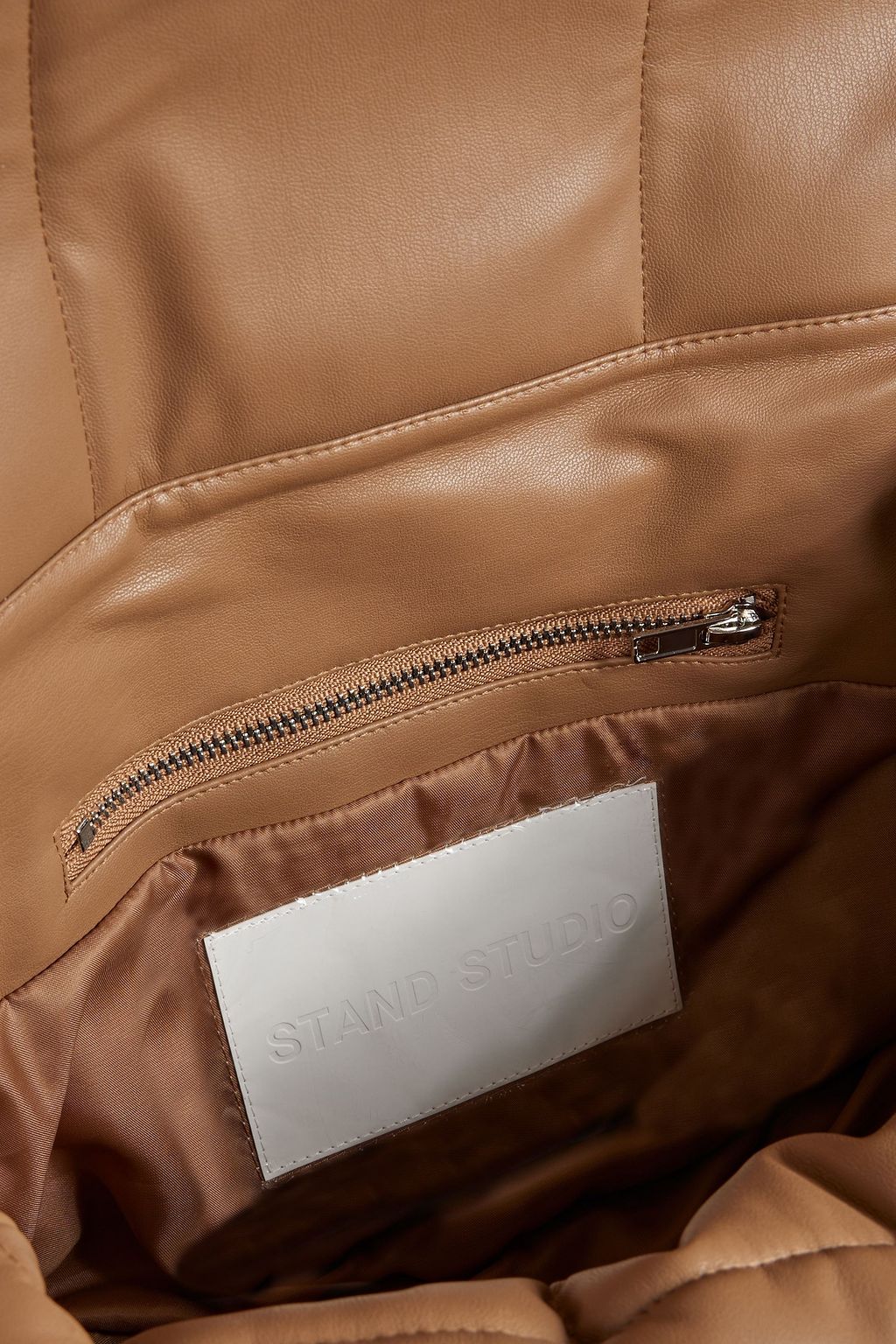 STAND STUDIO Wanda quilted faux leather clutch