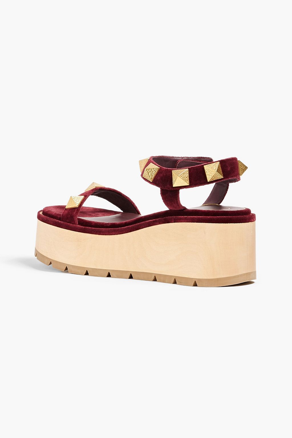 VALENTINO GARAVANI Roman Stud velvet platform sandals