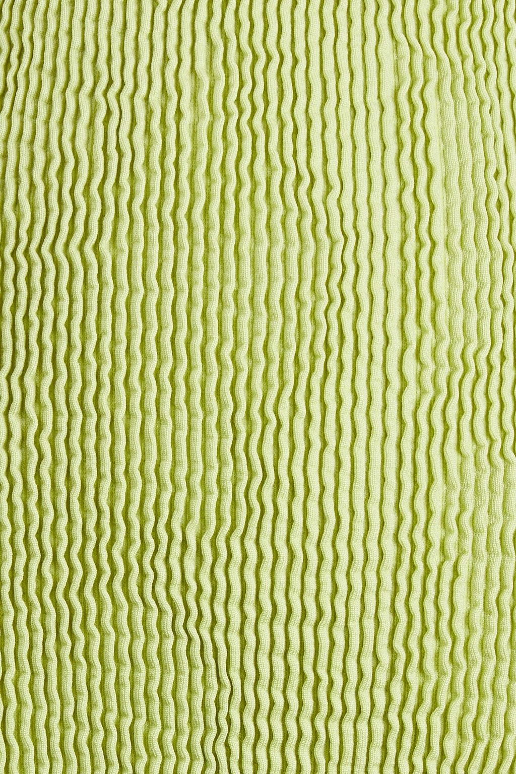 BOTTEGA VENETA Seersucker halterneck swimsuit