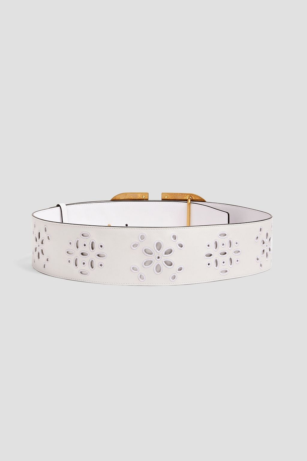 VALENTINO GARAVANI VLOGO broderie anglaise leather belt