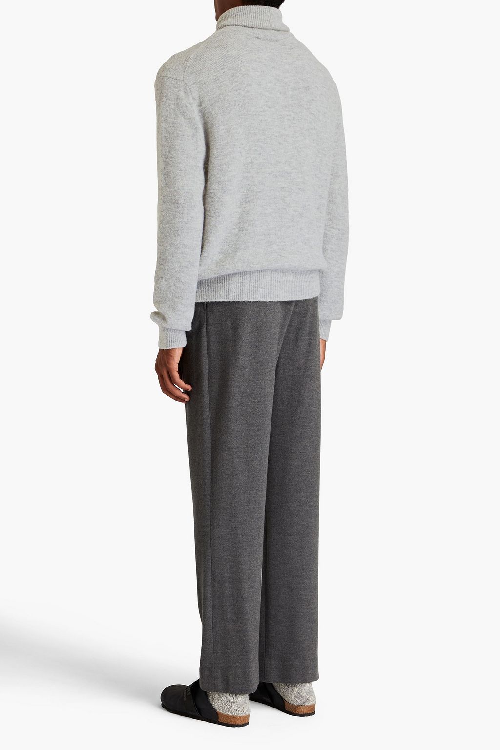 NANUSHKA Mélange brushed knitted turtleneck sweater