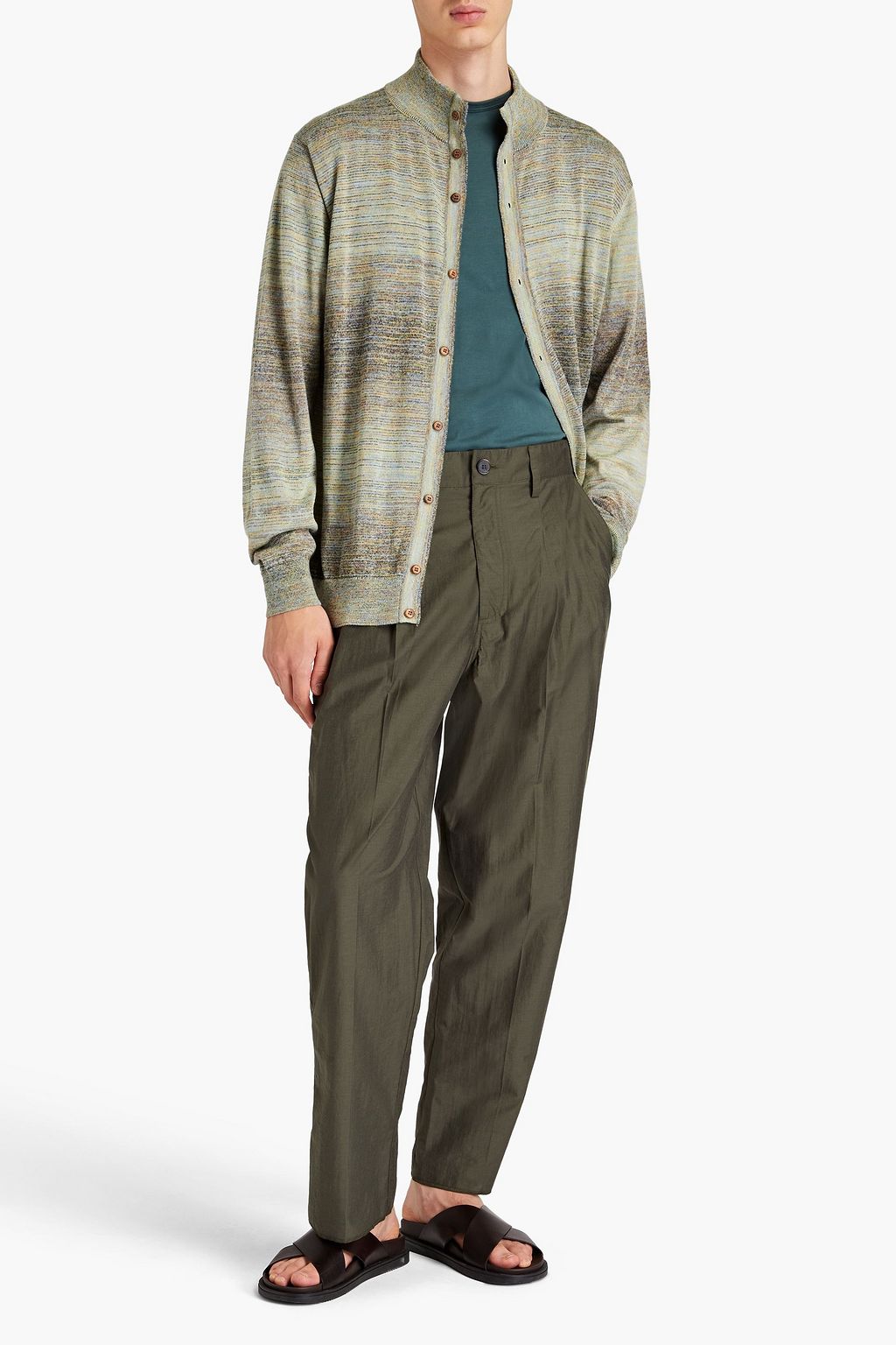 NANUSHKA Mélange knitted cardigan