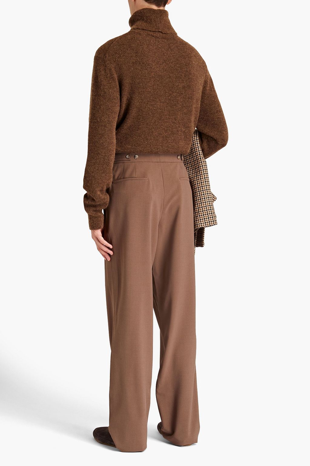 NANUSHKA Mélange brushed knitted turtleneck sweater