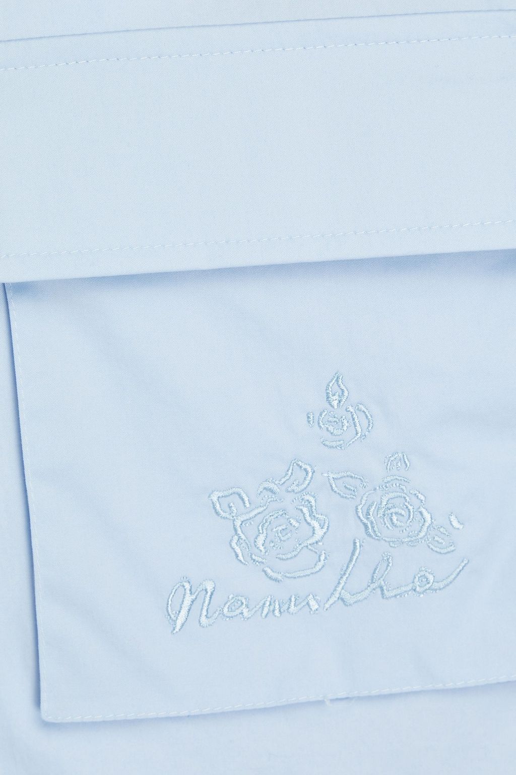 NANUSHKA Phin logo-embroidered stretch-cotton poplin shirt