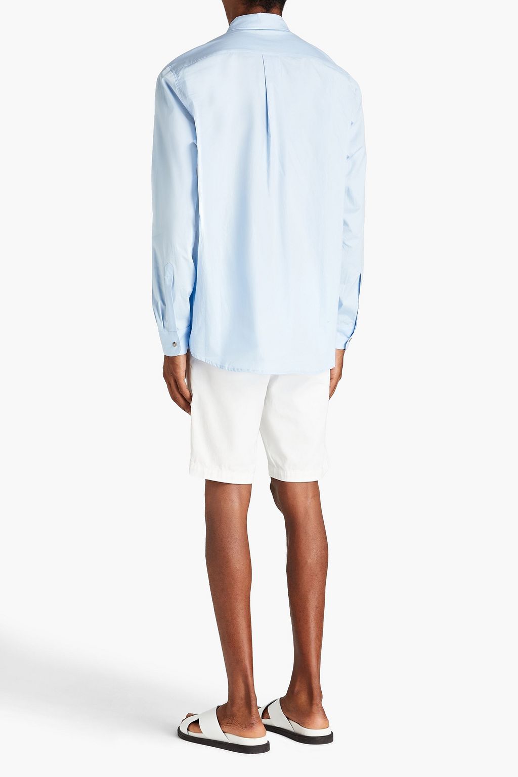 NANUSHKA Phin logo-embroidered stretch-cotton poplin shirt