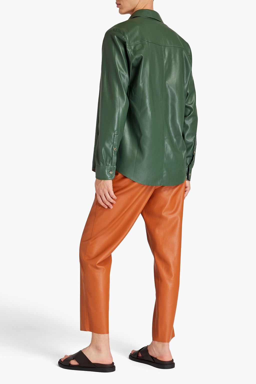 NANUSHKA Declan faux leather shirt