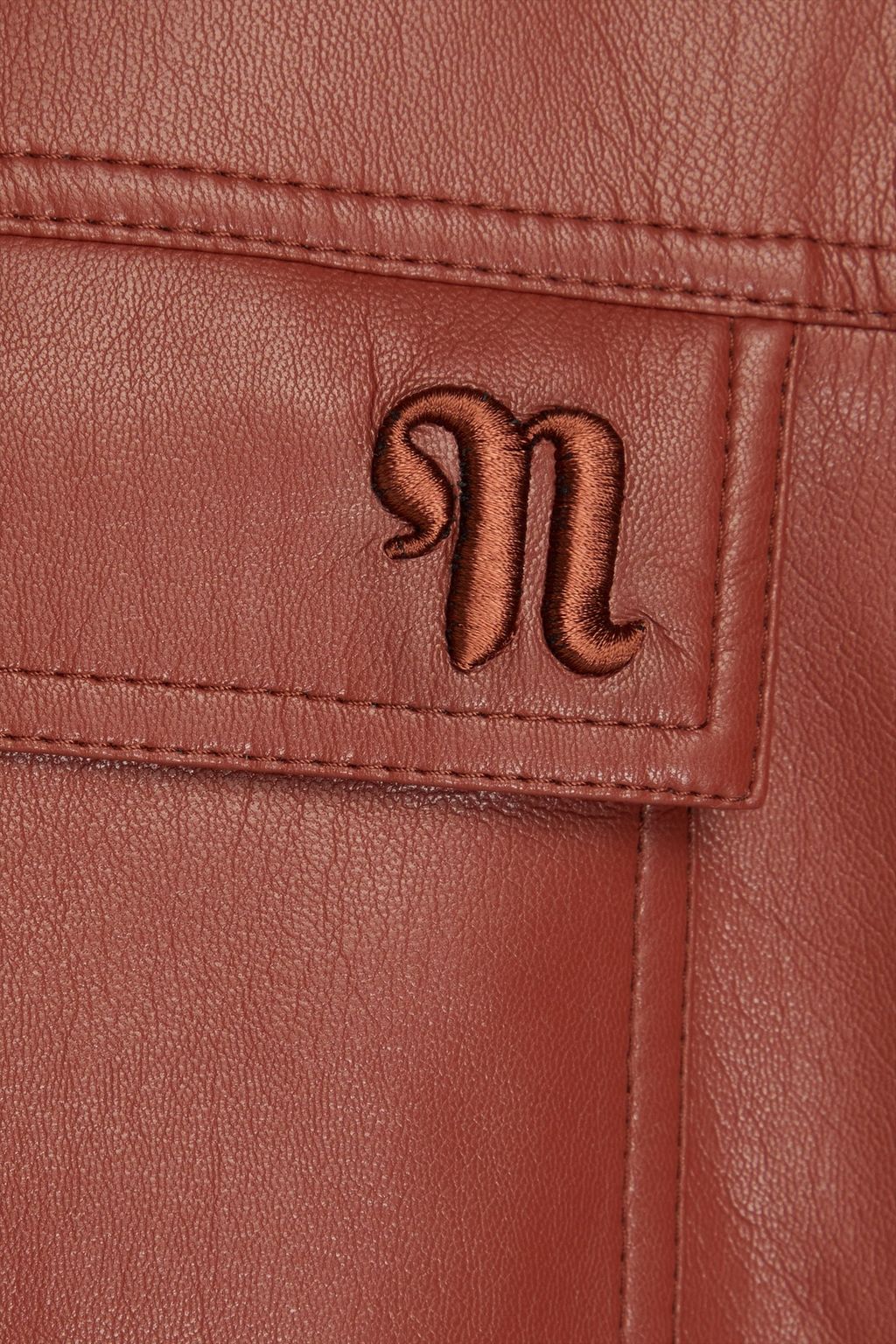 NANUSHKA Arno logo-embroidered faux leather hooded jacket