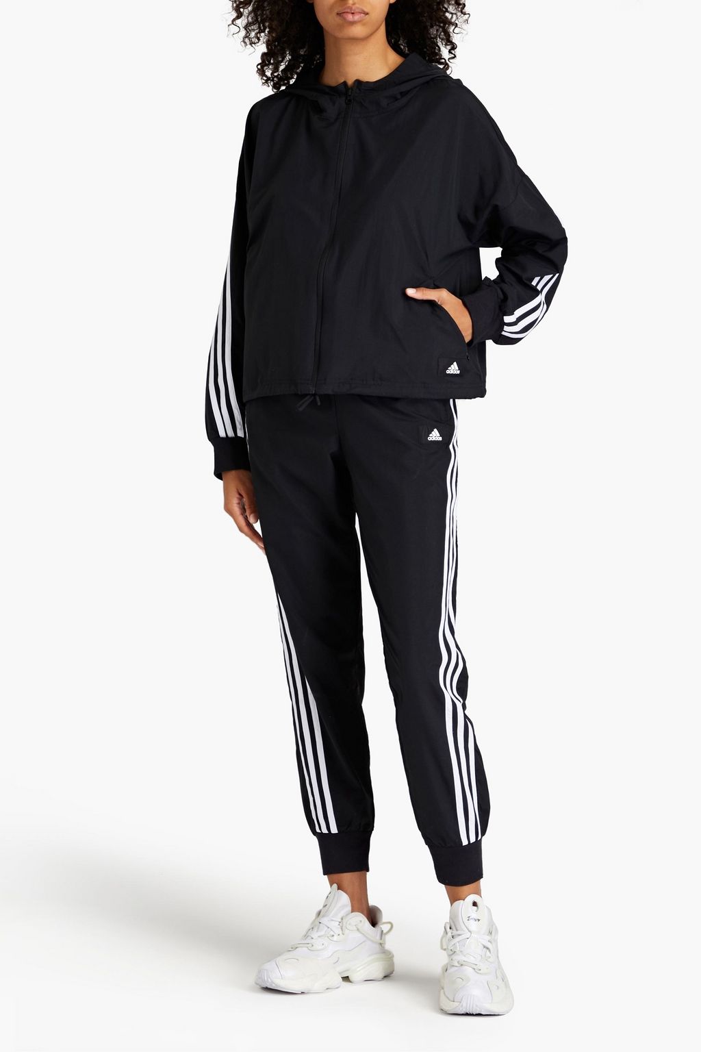ADIDAS Logoappliquéd shell track pants THE