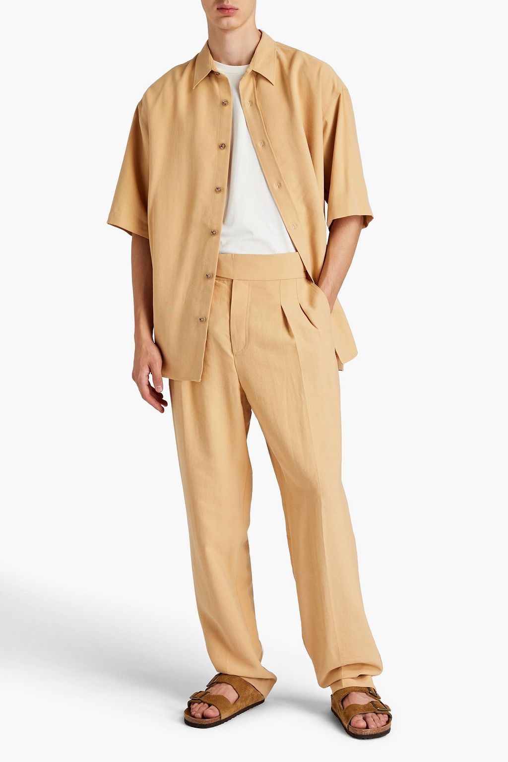 NANUSHKA Pleated Lyocell-blend twill pants