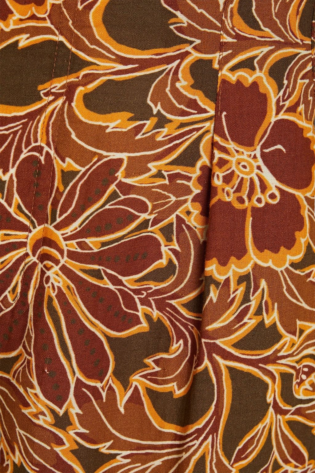 NANUSHKA Printed slub linen-blend pants