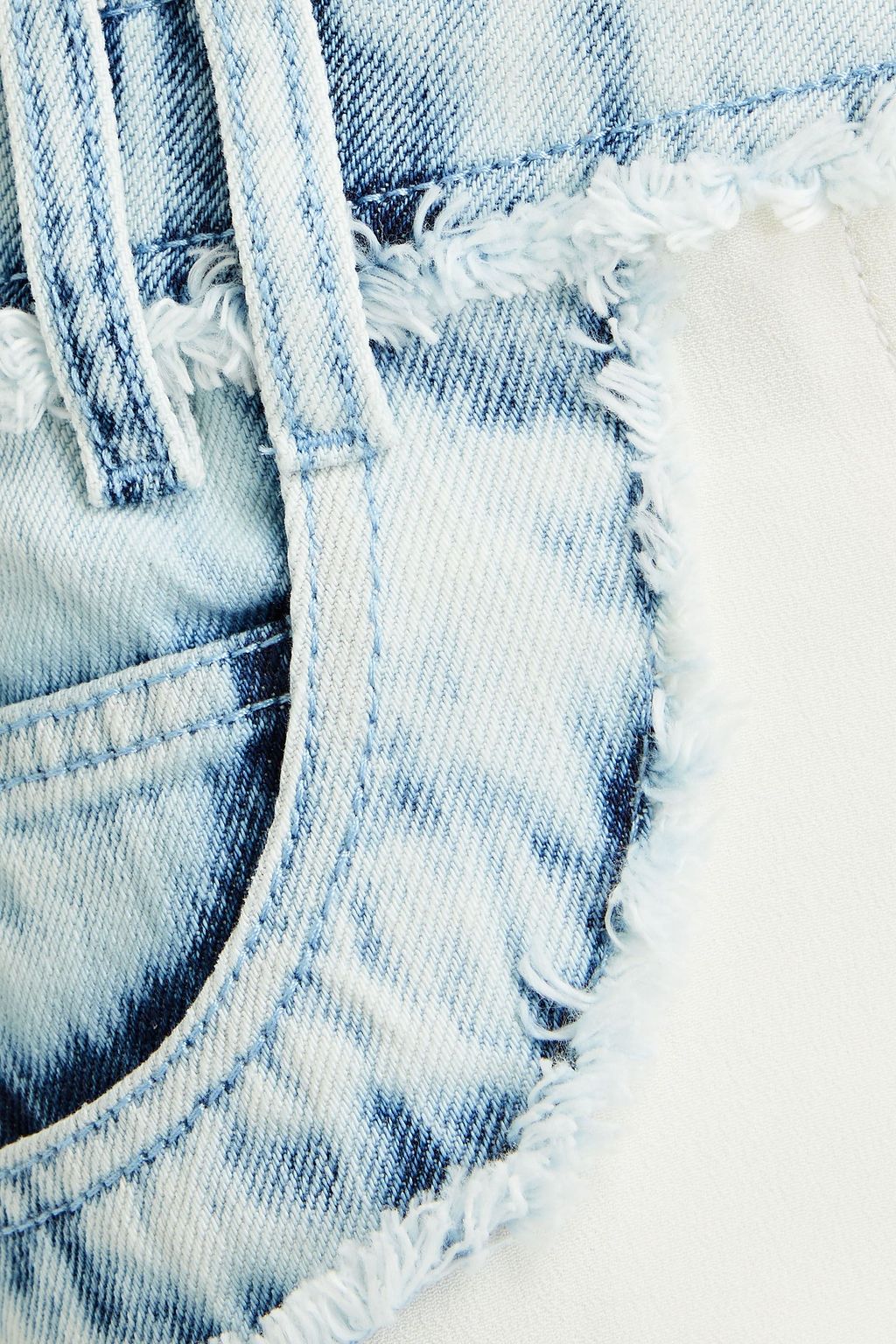 BALMAIN Denim-trimmed crepe bootcut pants