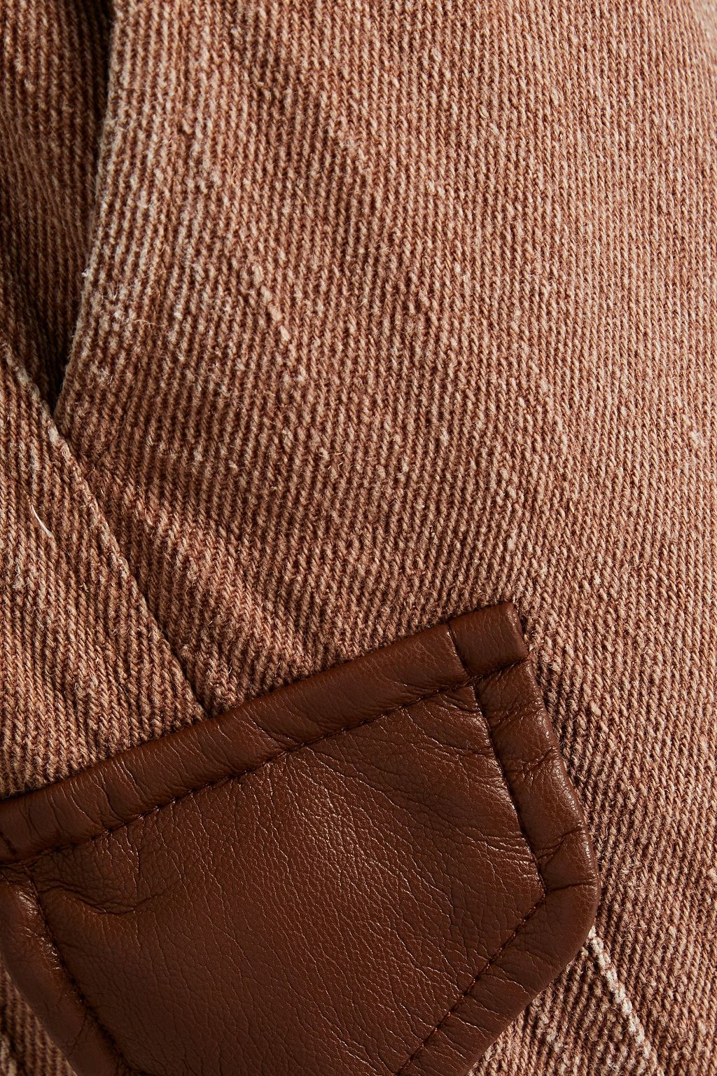 NANUSHKA Bill faux leather-trimmed denim jeans