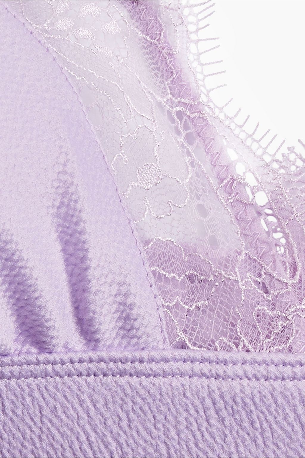 LOVE STORIES Love Lace hammered-satin soft-cup triangle bra
