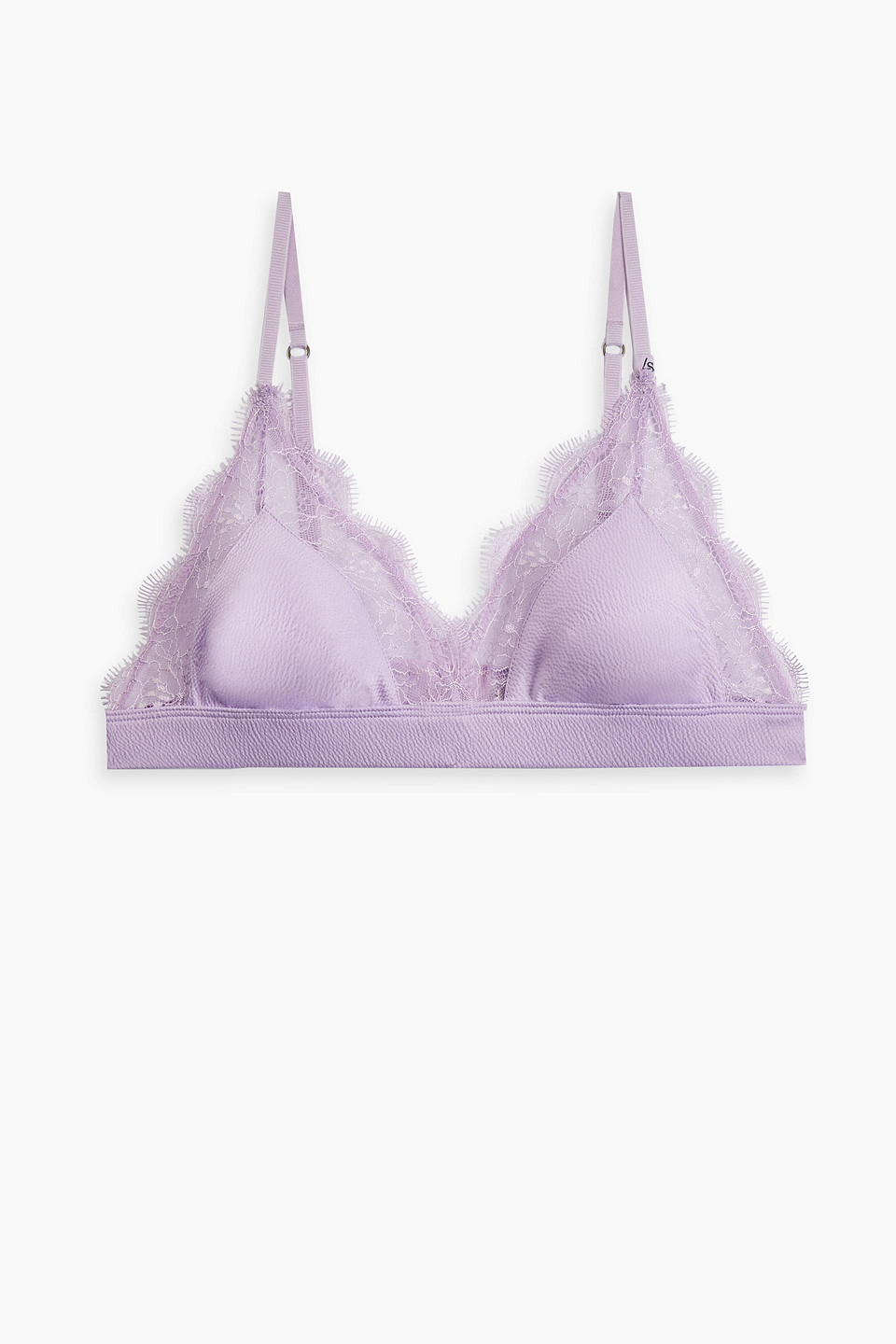 Love Lace hammered-satin soft-cup triangle bra