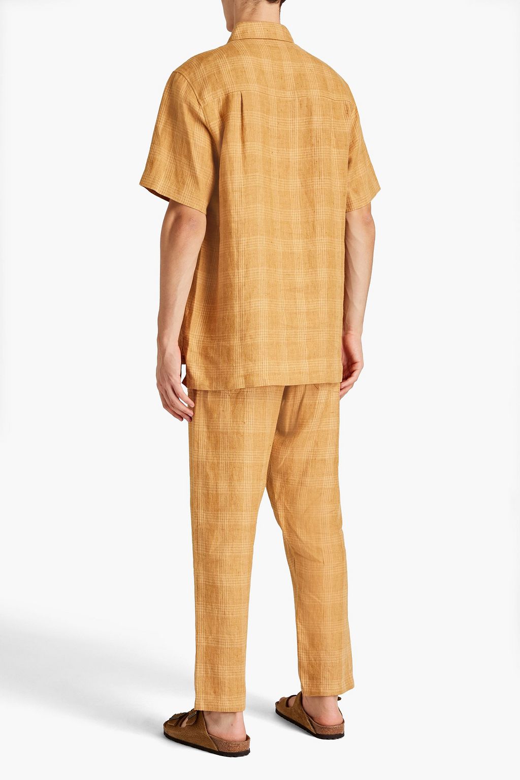 NANUSHKA Checked linen shirt