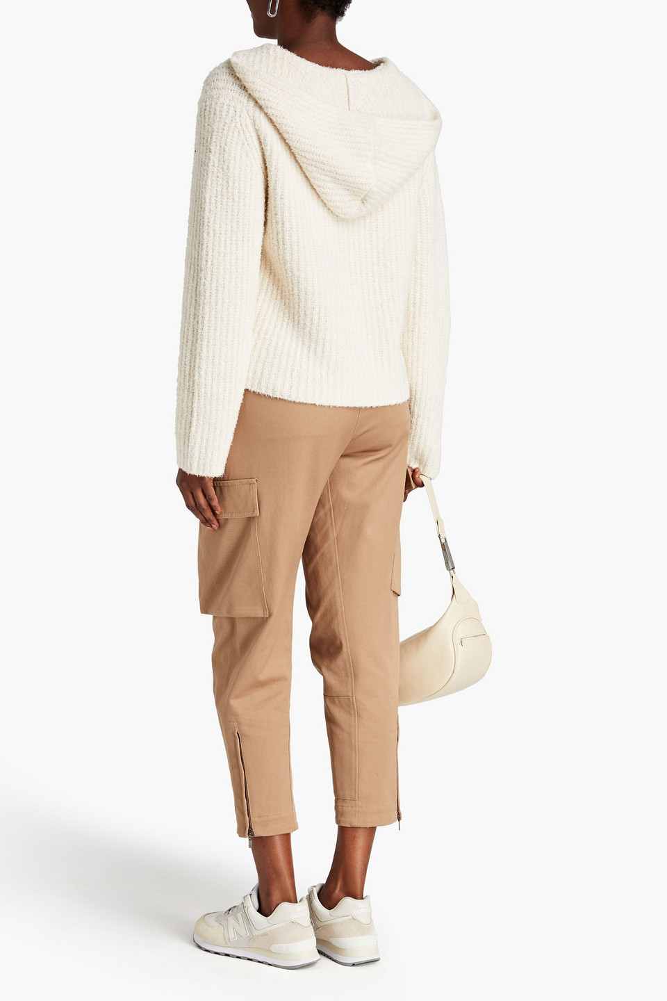 NINETY PERCENT RIBBED ORGANIC COTTON HOODED SWEATER