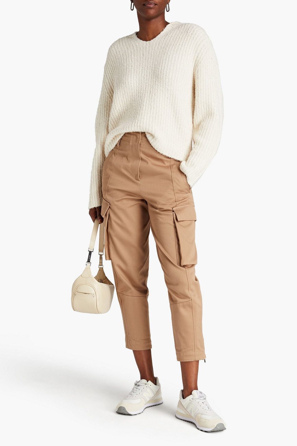 NINETY PERCENT RIBBED ORGANIC COTTON HOODED SWEATER